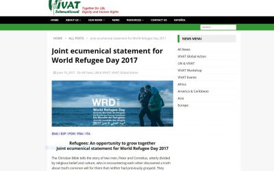 ASOCIACIÓN ALBA, también en el DÍA MUNDIAL DEL REFUGIADO + VIVAT INTERNATIONAL