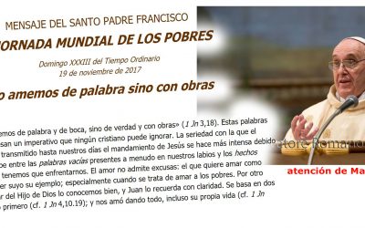 la Voz de Francisco, la Voz de los Pobres; a nosotros