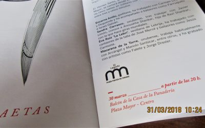 Macarena de la Torre, onubense anoche en la Plaza Mayor de Madrid