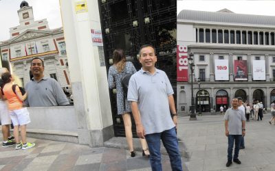 Trong Joseph Nguyen, ante una academia de Español… en Ópera… en la Puerta del Sol… ya cenado en CdM19