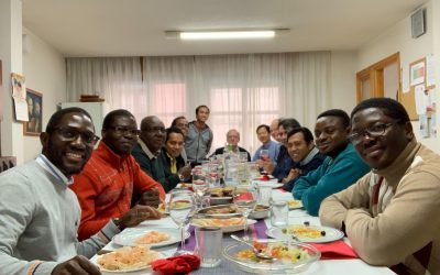 Cumplen Jeeva, Mateo y Remigio; en la mesa 12+1(éste bautizado en Falces (España)