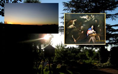 Atardecer navideño en Dueñas, hoy 26 de diciembre