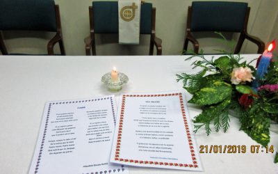 Con la hija y la esposa de Leandro, de CdM19