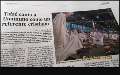 Unamuno ayer en Madrid, y nosotros cantando